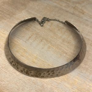 Silver metal choker
